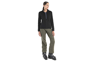 Image of Icebreaker Women Merino 560 Realfleece Elemental LS Zip, Black, M, IBBA56SR001M