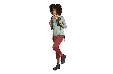 Image of Icebreaker Women Merino 560 Realfleece Elemental LS Zip Hoodie, Moss, L, IBBA56SS01GL