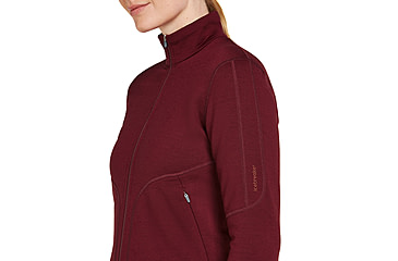 Image of Icebreaker Women Merino 560 Realfleece Elemental LS Zip, Port, M, IBBA56SR01CM