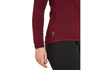 Image of Icebreaker Women Merino 560 Realfleece Elemental LS Zip, Port, M, IBBA56SR01CM
