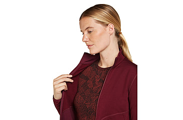 Image of Icebreaker Women Merino 560 Realfleece Elemental LS Zip, Port, M, IBBA56SR01CM