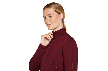 Image of Icebreaker Women Merino 560 Realfleece Elemental LS Zip, Port, M, IBBA56SR01CM
