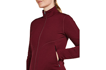 Image of Icebreaker Women Merino 560 Realfleece Elemental LS Zip, Port, M, IBBA56SR01CM