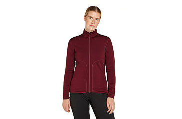 Image of Icebreaker Women Merino 560 Realfleece Elemental LS Zip, Port, M, IBBA56SR01CM