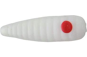 Image of Johnson Beetle Spin Jig, White/Red Dot, Nickel Blade, 1in, 1/32oz, 4 Pack, White Red Dot, 1062251