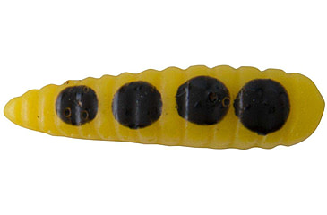Image of Johnson Jig Nickel Blade, 1in, 1/32oz, 4 Pack, Yellow/Black Spots, 1119418
