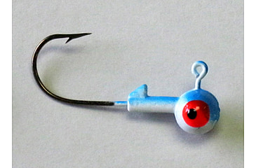 Image of Kalins Fishing Kalin Roundhead Jig, 1/16oz, Size 4 Hook, Blue/White, 10/Pack, RH16-12
