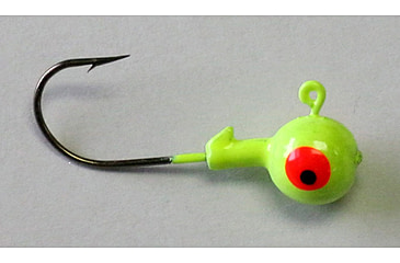 Image of Kalins Fishing Kalin Roundhead Jig, 1/16oz, Size 4 Hook, Chartreuse, 10/Pack, RH16-3