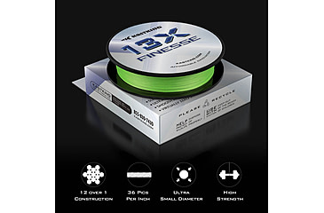 Image of Kast King 13X Finesse Braided Fishing Line, Chartreuse, 12 lb/150 yd, KKLIBRDKP13XF150YCT1