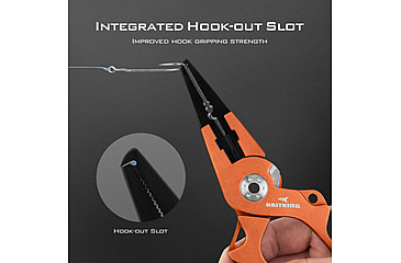 Image of Kast King Gila Aluminum Straight Nose Plier, Burnt Orange, 7.5in, KKTATLSPLR8SALGIBTO