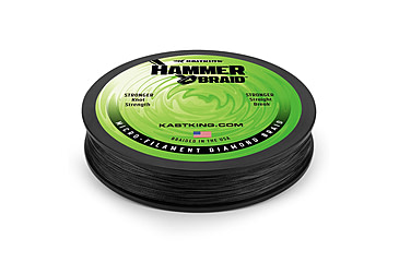 Image of Kast King Hammer Braided Fishing Line, Black, 40 lb/150 yd, KKLIBRDHM150YBK40