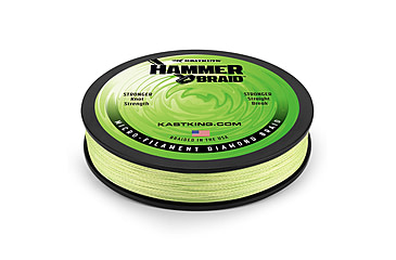 Image of Kast King Hammer Braided Fishing Line, Chartreuse, 8 lb/150 yd, KKLIBRDHM150YCT8