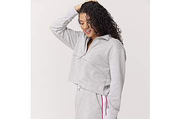 Image of Krimson Klover Holly 1/2 Zip Shirt - Womens, Mid HTR Grey, Medium, S24302-017-M