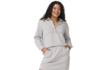 Image of Krimson Klover Holly 1/2 Zip Shirt - Womens, Mid HTR Grey, Medium, S24302-017-M
