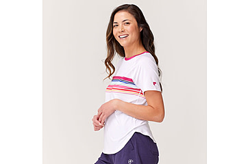 Image of Krimson Klover Tori Short Sleeve Sunshirt - Womens, Multi Stripe, Large, S24601-942-L