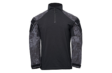 Image of Kryptek Tactical Long Sleeve Zip - Mens, Black/Typhon, 2XL, 19TACZLSBKT7