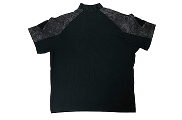 Image of Kryptek Tactical Short Sleeve Rugby - Mens, Black/Typhon, Medium, 19TACRSSBKT4