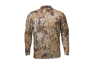 Image of Kryptek Valhalla 2 Long Sleeve Zip Shirt - Men's, Medium, Highlander, 18VALLSZH4