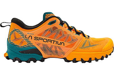Image of La Sportiva Bushido III GTX Road Running Shoes - Mens, Papaya/Everglade, 46.5, 56X-102733-46.5