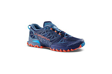 Image of La Sportiva Bushido III Road Running Shoes - Mens, Deep Sea/Cherry Tomato, 44.5, 56S-643322-44.5
