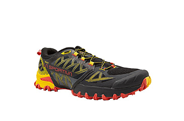 Image of La Sportiva Bushido III GTX Road Running Shoes - Mens, Black/Yellow, 47.5, 56X-999100-47.5