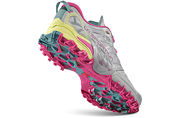 Image of La Sportiva Bushido III Wide GTX Road Running Shoes - Womens, Moon/Springtime W, 42, 56V-913411W-42