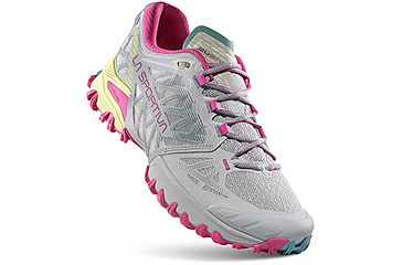 Image of La Sportiva Bushido III Wide GTX Road Running Shoes - Womens, Moon/Springtime W, 42, 56V-913411W-42