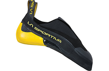 Image of La Sportiva Cobra 4.99 Climbing Shoes - Mens, Black/Yellow, 35, ZFCS017-K00Y00-35