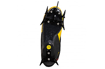 Image of La Sportiva Mega Ice Evo Climbing Shoes - Mens, Black/Yellow, 43.5, ZFCS031-K00Y00-43.5