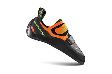 Image of La Sportiva Mistral Climbing Shoes - Mens, Hawaiian Sun/Lime Punch, 46.5, ZFCS034-O08E29-46.5