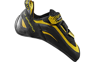 Image of La Sportiva Miura VS Climbing Shoes - Mens, Black/Yellow, 39.5, ZFCS036-K00Y00-39.5