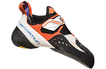 Image of La Sportiva Solution Climbing Shoes - Women's, White/Lily Orange, 39, Medium, 20H-000203-39