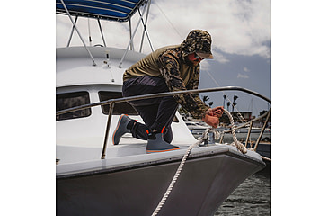 Image of LaCrosse Footwear Alpha Deck Boot 6in - Mens, 11.5 US, Wide Width, Gray/Orange, 11.5, 621200-11.5W