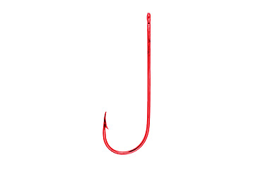 Image of Lazer Sharp Crappie Hook,Aberdeen,Non-Offset,Ringed Eye,Light Wire,Red,G-Pack Hooks L214RGH-4