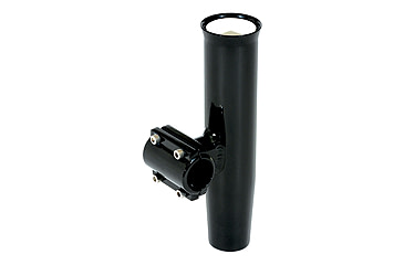 Image of Lees Tackle Clamp-On Rod Holder Horizontal Mount - Aluminum - Pipe Size 5 - 2.375in - 2-3/8in OD - Black, RA5205BK