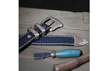 Image of Lejon Wild Bill II Leather Belt - Mens, Navy, 36, VB-8225-36
