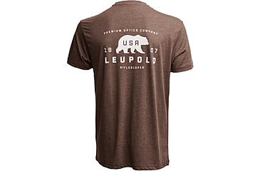 Image of Leupold Bear Badge Graphic T-Shirt, Large, Espresso, 186479