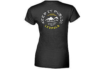 Image of Leupold Keep It Public Premium Short Sleeve Shirt - Womens, Cotton/Poly Blend, Black, 2XL 175185