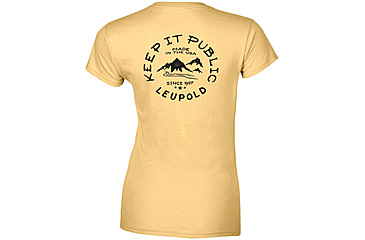 Image of Leupold Keep It Public Premium Short Sleeve Shirt - Womens, Cotton/Poly Blend, Banana Cream, Medium 175187