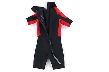 Image of Level Six Child Shorty Neoprene Wetsuits - Kids, Black/Red, Size 2T, GCT-JOSH-RD3-2T
