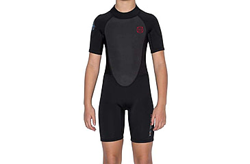 Image of Level Six Youth Shorty Neoprene Wetsuits - Kids, Black, Size 8, GYT-JOSH-BK4-8