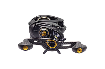 Image of Lew's American Hero Spinning Rod, 6ft 6in 2-PC, Medium, Fast, IM6 Graphite Rod, Stainless Steel Guides and Inserts, EVA Split-Grip, No Foul Hook Keeper, Black/Blue, AH66MSG3-2