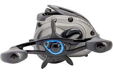Image of Lew’s American Hero Baitcast Reel, 4+1 Bearings, 7.5-1 Ratio, 1-PC Graphite Frame, Speed Gears, Speed Lube, Magnetic Control System, Rulon Drag, LH Retrieve, Gray/Black/Blue, AH1SHLG2