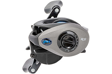 Image of Lew’s American Hero Baitcast Reel, 4+1 Bearings, 7.5-1 Ratio, 1-PC Graphite Frame, Speed Gears, Speed Lube, Magnetic Control System, Rulon Drag, RH Retrieve, Gray/Black/Blue, AH1SHG2