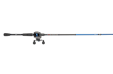Image of Lew’s American Hero Baitcast Reel and Rod Combo, 7ft 1-PC Medium-Heavy  Fast IM6 Graphite Rod, 4+1 Bearings, 7.5-1 Ratio, Speed Gears, RH Retrieve, Gray/Black/Blue, AH1SH70MHCG2