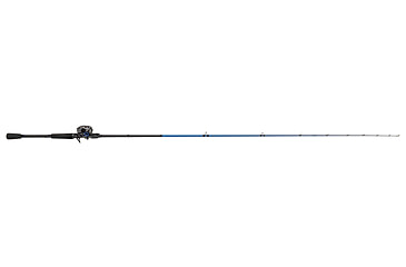 Image of Lew’s American Hero Baitcast Reel and Rod Combo, 7ft 1-PC Medium-Heavy  Fast IM6 Graphite Rod, 4+1 Bearings, 7.5-1 Ratio, Speed Gears, RH Retrieve, Gray/Black/Blue, AH1SH70MHCG2