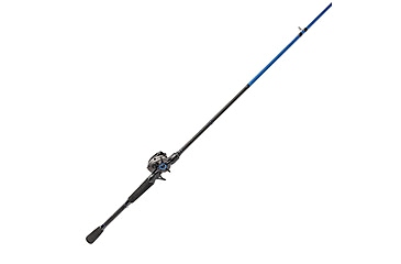 Image of Lew’s American Hero Baitcast Reel and Rod Combo, 7ft 1-PC Medium-Heavy  Fast IM6 Graphite Rod, 4+1 Bearings, 7.5-1 Ratio, Speed Gears, RH Retrieve, Gray/Black/Blue, AH1SH70MHCG2