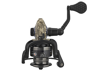 Image of Lew’s American Hero Camo Spinning Reel, SZ 300 Reel, 5+1 Bearings, 6.2-1 Ratio, 1-PC Graphite Frame, Oiled Felt Multi-Disc Drag, Camo/Black, Clam Pack, AHC300G2C