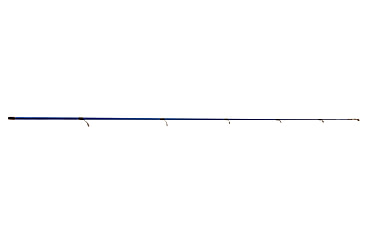 Image of Lew’s American Hero Spinning Rod, 6ft 2-PC, Medium-Light, Fast, IM6 Graphite Rod, Stainless Steel Guides and Inserts, EVA Split-Grip, No Foul Hook Keeper, Black/Blue, AH60MLSG3-2