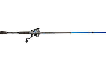 Image of Lew’s American Hero Spinning Reel and Rod Combo, 6ft 6in 2-PC Medium  Fast IM6 Graphite Rod, SZ 200 Reel, 4+1 Bearings, 6.2-1 Ratio, Speed Gears, Gray/Black/Blue, AH2066MSG2-2